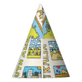 Illustration Vintager Geografie Partyhütchen (Rückseite)