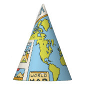 Illustration Vintager Geografie Partyhütchen (Links)