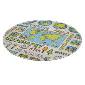 Illustration Vintager Geografie Schneidebrett (Ecke)
