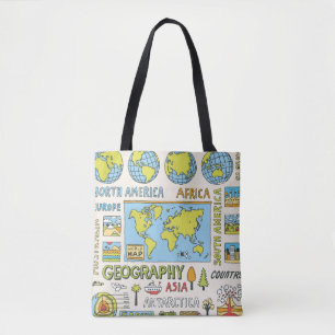 Illustration Vintager Geografie Tasche