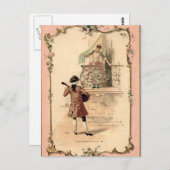 Illustration Vintager Liebhaber Postkarte (Vorne/Hinten)
