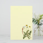 Illustration Vintager Löwenzahn Briefpapier (Stehend Vorderseite)