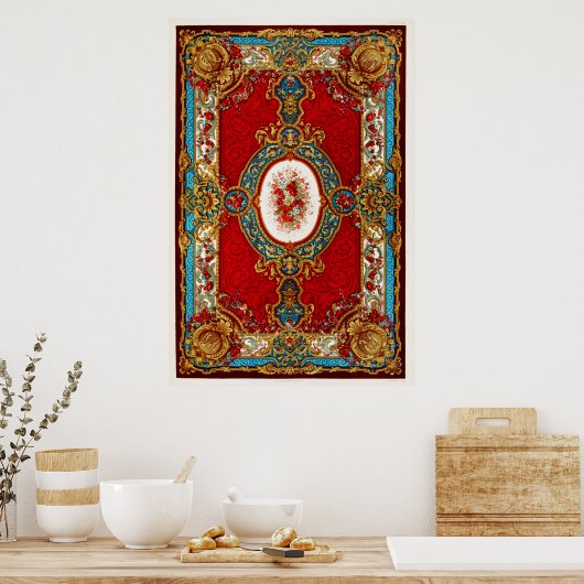 Illustration Vintager Muster Poster (Küche)