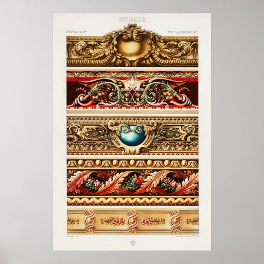 Illustration Vintager Muster Poster (Vorne)