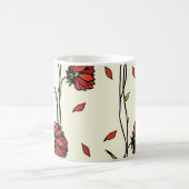 Illustration Vintager roter Blume Kaffeetasse (Mittel)