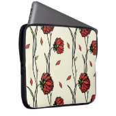 Illustration Vintager roter Blume Laptopschutzhülle (Vorne Rechts)