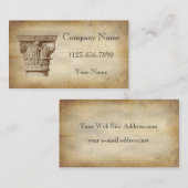 Illustration Vintager Spalten Visitenkarte (Vorne/Hinten)