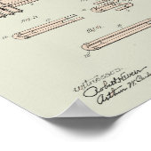 Illustration Vintager Trumpet Poster (Ecke)