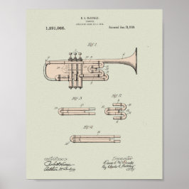 Illustration Vintager Trumpet Poster