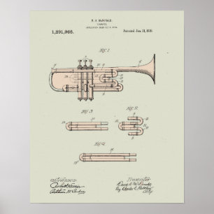 Illustration Vintager Trumpet Poster
