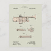Illustration Vintager Trumpet Postkarte (Vorderseite)