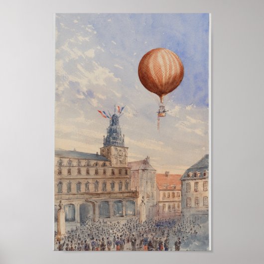 Illustration Vintages Frankreich Poster (Vorne)