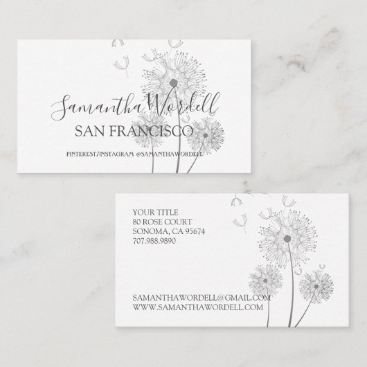 Illustration Visitenkarte (Vorne/Hinten)