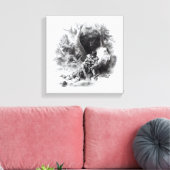 Illustration vom "Letzten der Mohikaner" Leinwanddruck (Insitu (Wohnzimmer))