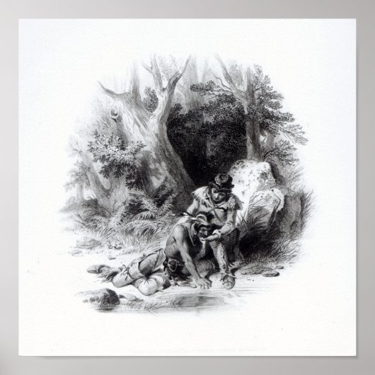 Illustration vom "Letzten der Mohikaner" Poster (Vorne)