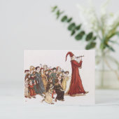 Illustration vom Piper von Hamelin Postkarte (Stehend Vorderseite)
