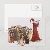 Illustration vom Piper von Hamelin Postkarte (Vorne/Hinten)