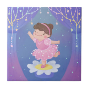 Illustration vom Traum einer Ballerina Fliese