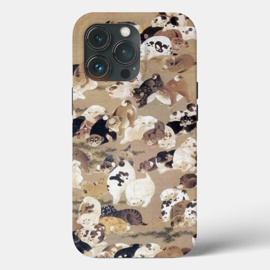 Illustration von 100 Hunden durch Ito Jakuchu Case-Mate iPhone Hülle (Rückseite)