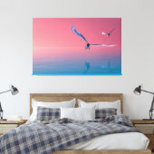 Illustration von Adlern in farbigen Leinwand Kunst (Insitu (Schlafzimmer))