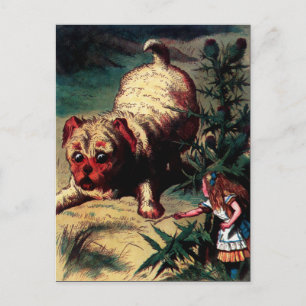 Illustration von Alice im Wunderland im Vintage-St Postkarte