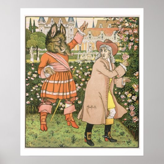 Illustration von Beauty and the Beast, 1901 (colo Poster (Vorne)