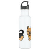 Illustration von Blue and Tan Australian Terrier D Trinkflasche (Vorderseite)