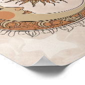 Illustration von Boho Sun und Moon Poster (Ecke)