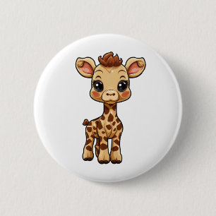 Illustration von Cartoon-Giraffen Button