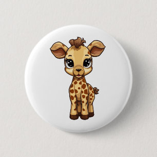 Illustration von Cartoon-Giraffen Button