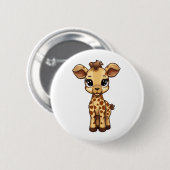 Illustration von Cartoon-Giraffen Button (Vorne & Hinten)
