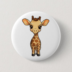 Illustration von Cartoon-Giraffen Button