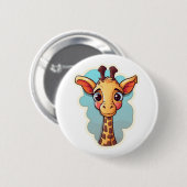 Illustration von Cartoon-Giraffen Button (Vorne & Hinten)