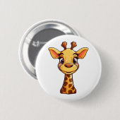 Illustration von Cartoon-Giraffen Button (Vorne & Hinten)