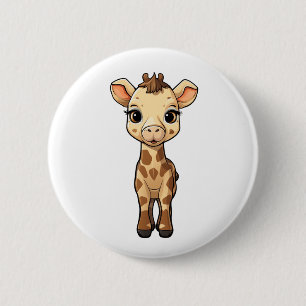 Illustration von Cartoon-Giraffen Button