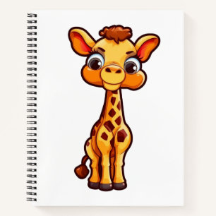 Illustration von Cartoon-Giraffen Notizblock
