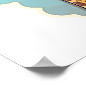 Illustration von Cartoon-Giraffen Poster (Ecke)