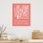 Illustration von Coral Red Creative Tools Selbstve Poster (Küche)