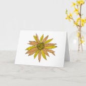 Illustration von Daisy-Blume Karte (Gelbe Blume)