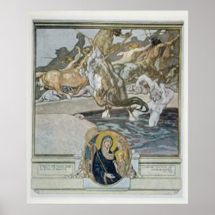 Illustration von Dantes 'göttlichem Comedy Poster