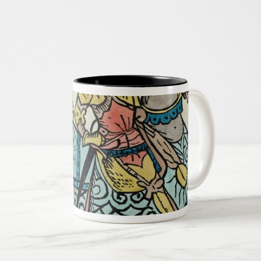 Illustration "von den Canterbury-Geschichten Zweifarbige Tasse (VorderseiteRechts)