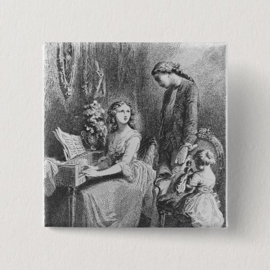 Illustration 'von den Sorgen von Werther Button (Vorderseite)