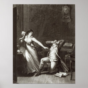 Illustration 'von den Sorgen von Werther Poster