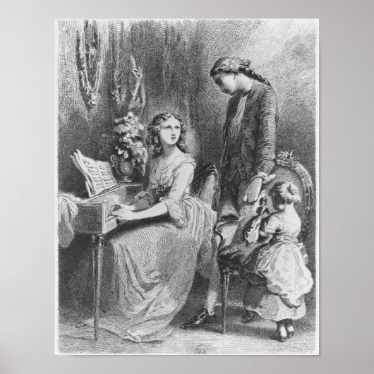 Illustration von "Die Trauern von Werther" Poster (Vorne)