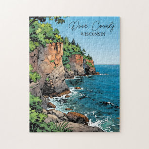 Illustration von Door County, Wisconsin Puzzle