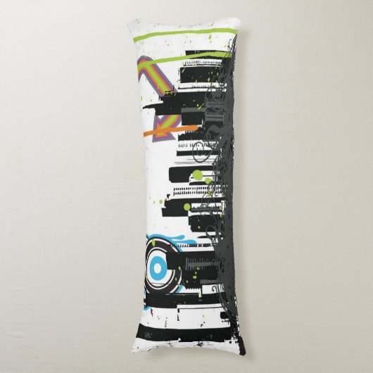 Illustration von einem grungy Stadtbild Seitenschläferkissen (Vorderseite Vertikal)