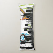 Illustration von einem grungy Stadtbild Seitenschläferkissen (Rückseite (Vertikal))