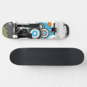 Illustration von einem grungy Stadtbild Skateboard (Horizontal)