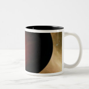 Illustration von einem heißen Jupiter nannte HD Zweifarbige Tasse