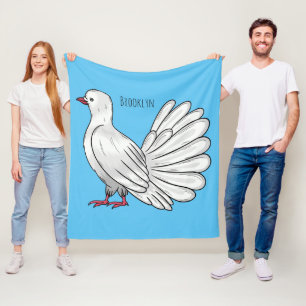 Illustration von Fantail-Taube Vogel Cartoon Fleecedecke